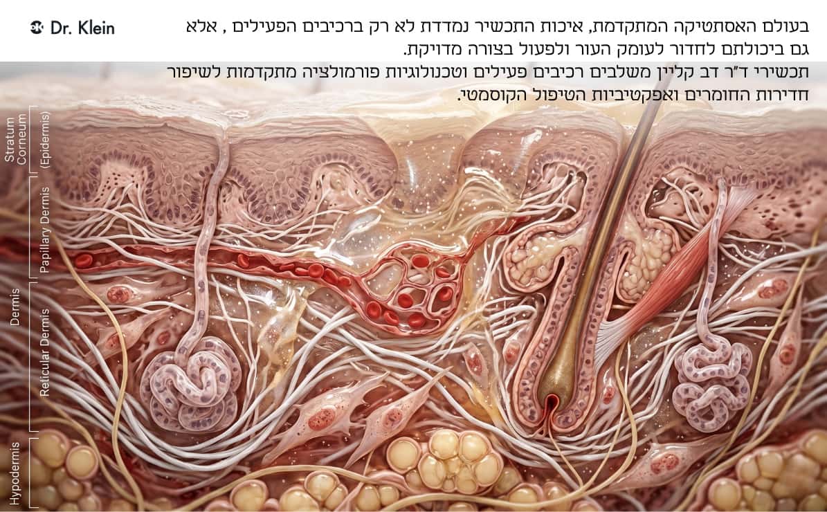 קוסמטיקה מתקדמת במרכז הרפואי של דר דב קליין. כימיה של תכשירים קוסמטיים.